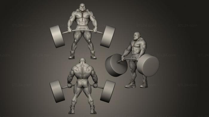 Figurines heroes, monsters and demons (Powerlifting, STKM_0067) 3D models for cnc